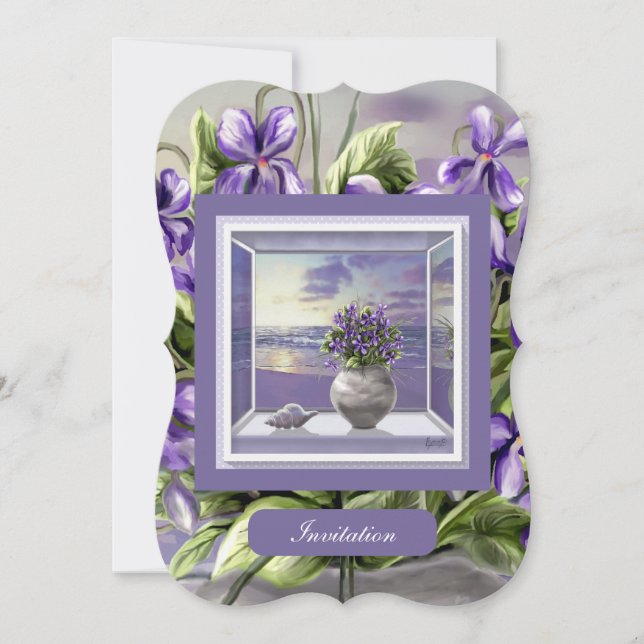 violets in a moon jar (Front)