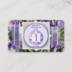 violets in a moon jar business card