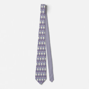 violets in a moon jar neck tie