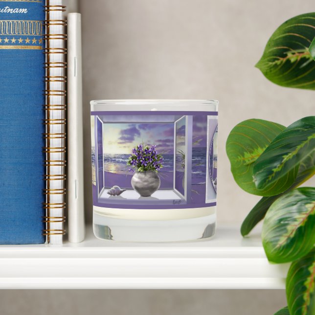 violets in a moon jar scented candle (Shelf)