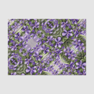 violets in a moon jar tissue paper