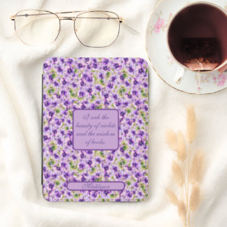 Violets in Full Bloom Custom Kindle Cover
