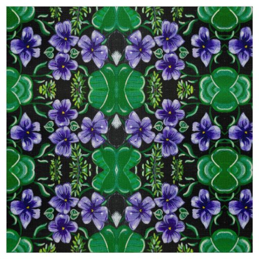 Violets in the Round Fabric