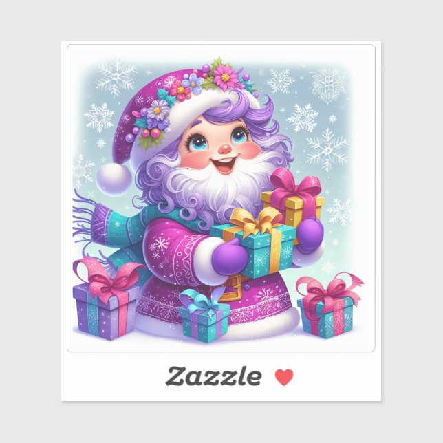 Violet's Joyful Outdoor Christmas Spirit Sticker (Sheet)