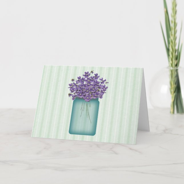 Violets Large Font Easter Card (Front)