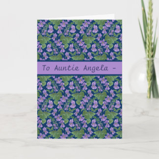 Violets, Mother's Day Greeting Card to Personalize