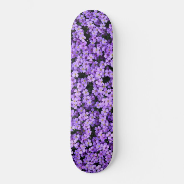 Violets Skateboard Violet Flowers Spring Purple (Front)