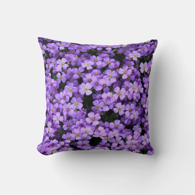 Violets Throw Pillow (Front)