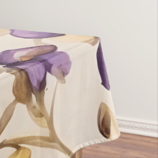 Violets - watercolor tablecloth