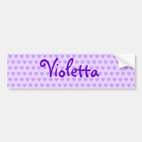 Violetta in Purple Bumper Sticker
