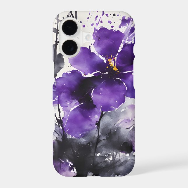 Violetta - Watercolor flowers Case-Mate iPhone Case (Back)