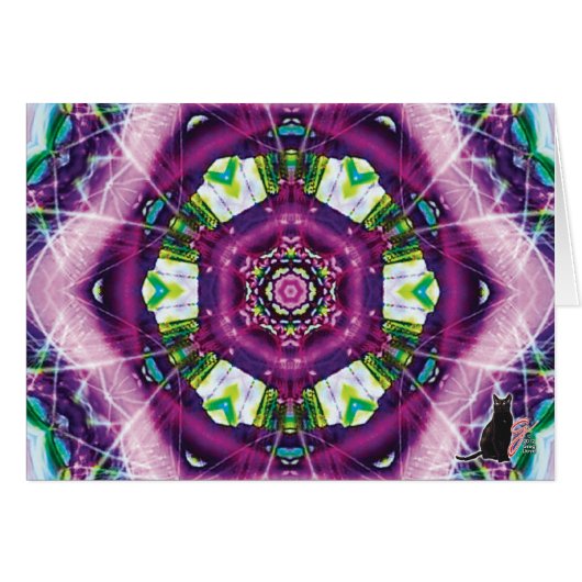Violette Kaleidoscope Greeting Card (Front Horizontal)