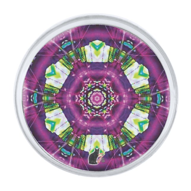 Violette Kaleidoscope Lapel Pin (Front)