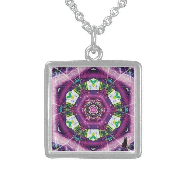 Violette Kaleidoscope Pendant Necklace (Front)