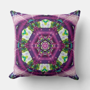 Violette Kaleidoscope Throw Pillow