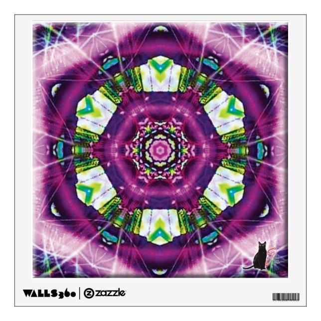 Violette Kaleidoscope Wall Sticker (Front)