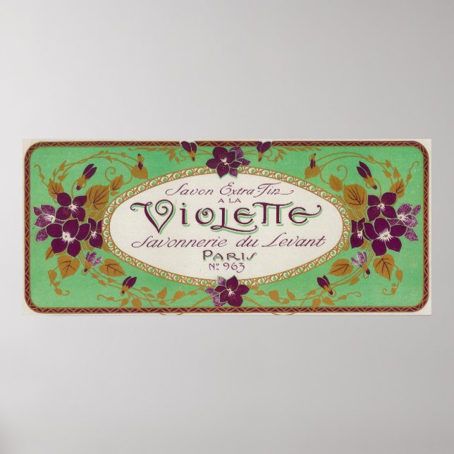 Violette Soap LabelParis, France Poster (Front)
