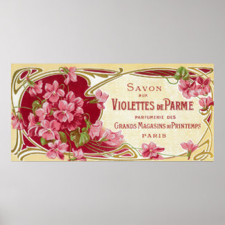 Violettes De Parme Perfume LabelParis, France Poster