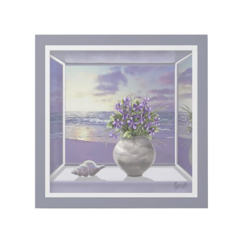 Violettes in a moon jar  gallery wrap