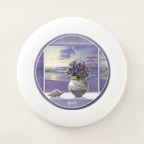 Violettes in a moon jar Wham_O frisbee