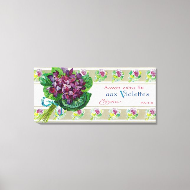 Violettes Soap LabelParis, France Canvas Print (Front)