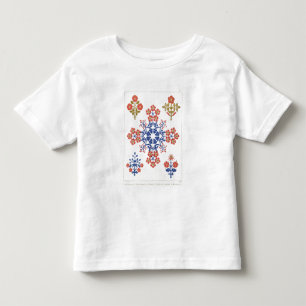 Violiet, iris and tulip motif wallpaper design, pr toddler t-shirt
