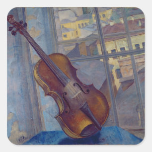 Violin, 1918 square sticker