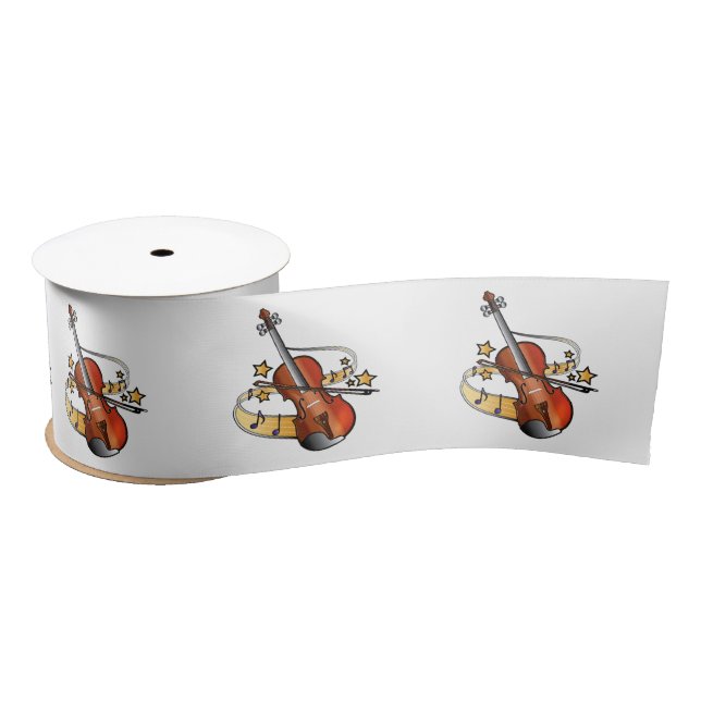 Violin 3 Inches Satin Ribbon (Spool)