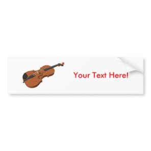 Violin: 3D Model: Bumper Sticker
