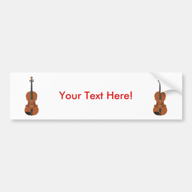 Violin: 3D Model: Bumper Sticker (Front)