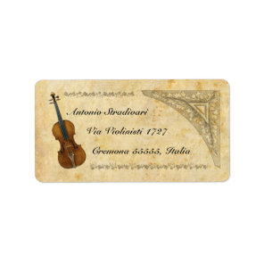 Violin Address Label