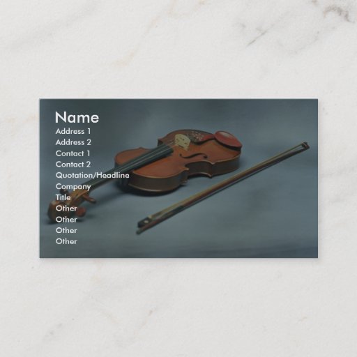 Customizable Violin and bow business card template