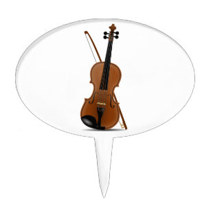 Violin and Bow Cake Topper
