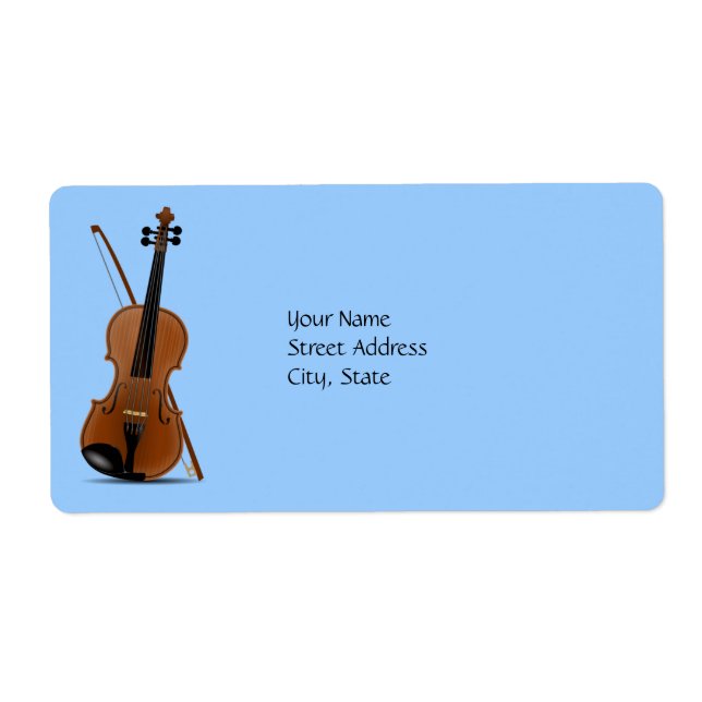 Violin and Bow Label (Front)