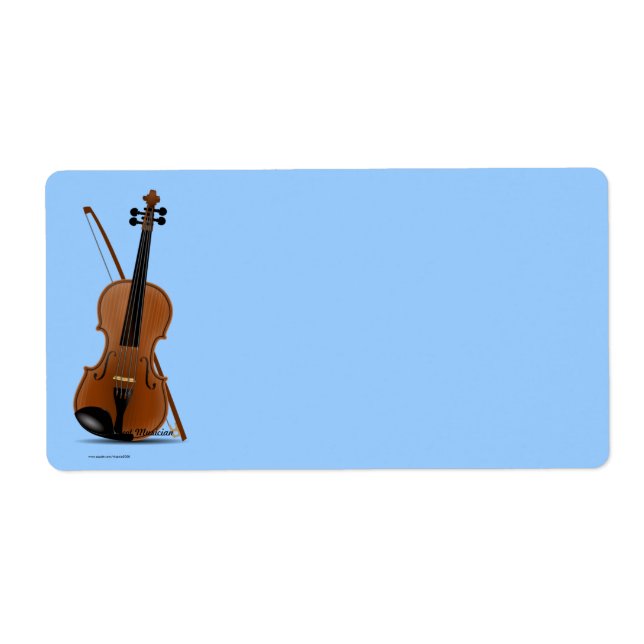 Violin and Bow Label (Front)