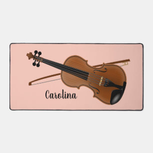 Violin and Bow Strings Musical Design Desk Mat