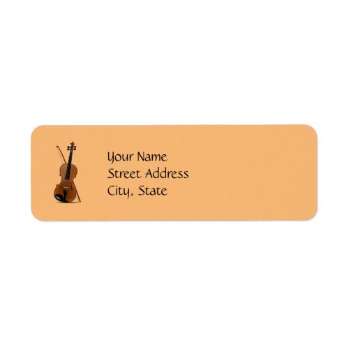 Violin and Bow template Label