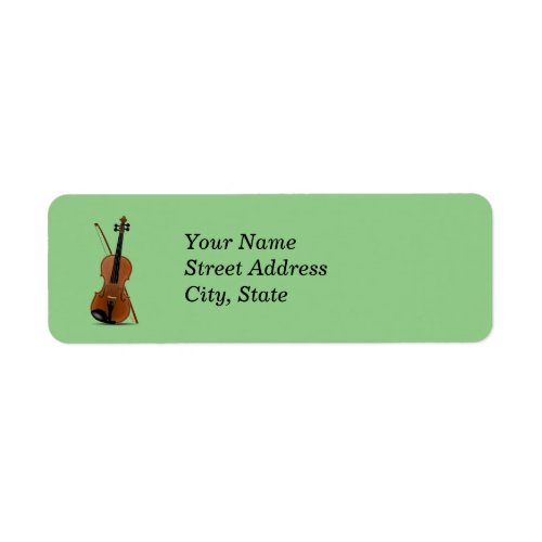 Violin and Bow template personalize Label