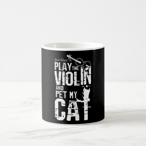Violin And Cat Coffee Mug