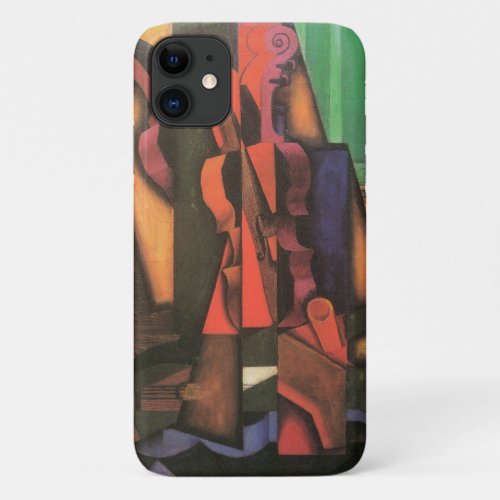 Violin and Guitar by Juan Gris Vintage Cubism Art iPhone 11 Case