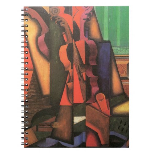 Violin and Guitar by Juan Gris Vintage Cubism Art Notebook