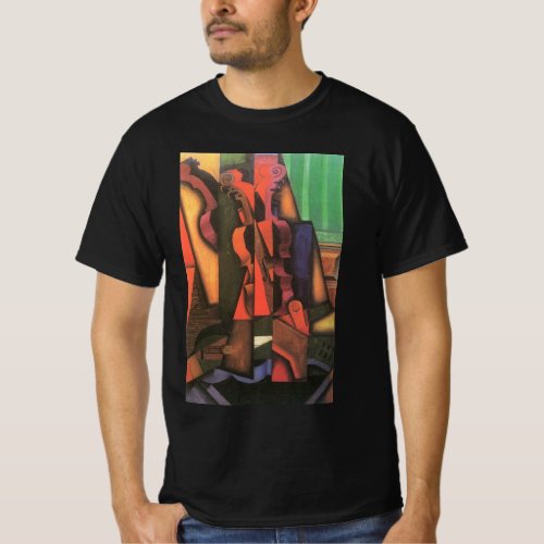 Violin and Guitar by Juan Gris Vintage Cubism Art T_Shirt