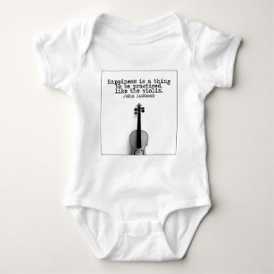 Violin and Happiness Baby Bodysuit