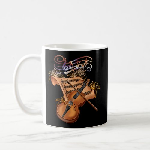 Violin And Musical Note Coffee Mug