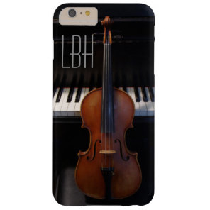 Violin and Piano Keyboard with Custom Monogram Barely There iPhone 6 Plus Case