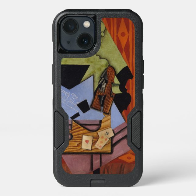 Violin and Playing Cards on a Table Otterbox iPhone Case (Back)