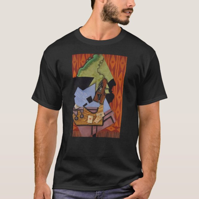 Violin and Playing Cards on a Table T-Shirt (Front)