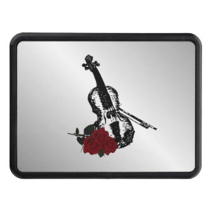 Violin and Roses Silver Hitch Cover