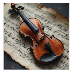 Violin and Sheet Music Acrylic Print