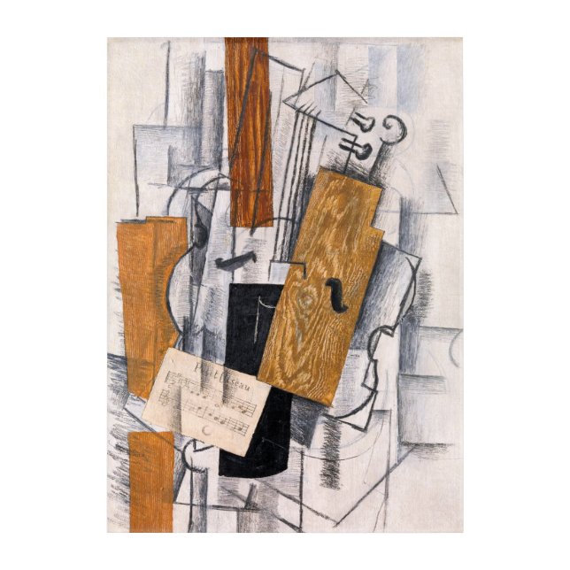 Violin and Sheet Music | Georges Braque | Acrylic Print (Front)